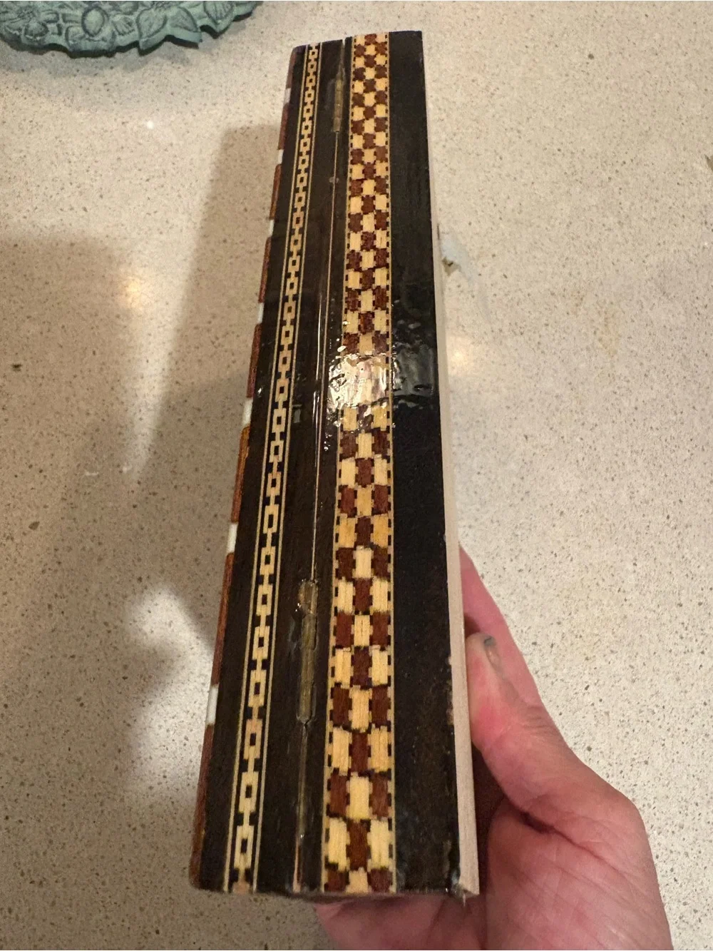 Taracea Inlaid Box Spain Carlos S. Jose  8 1/4” x 5”